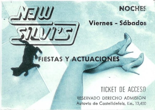 Flyer dels divendres i dissabtes nits de la discoteca New Silvi's de Gav Mar